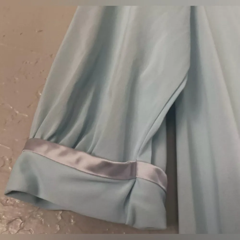 Vintage Gossard Artemis Nightgown Womens Medium Ice Blue Nylon Robe Button Up - Image 4