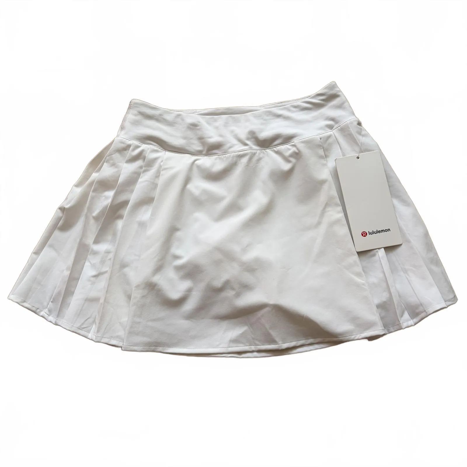 Lululemon Side-Pleat High-Rise HR Tennis Skirt Skort White Women's Size 4 NWT - Image 4