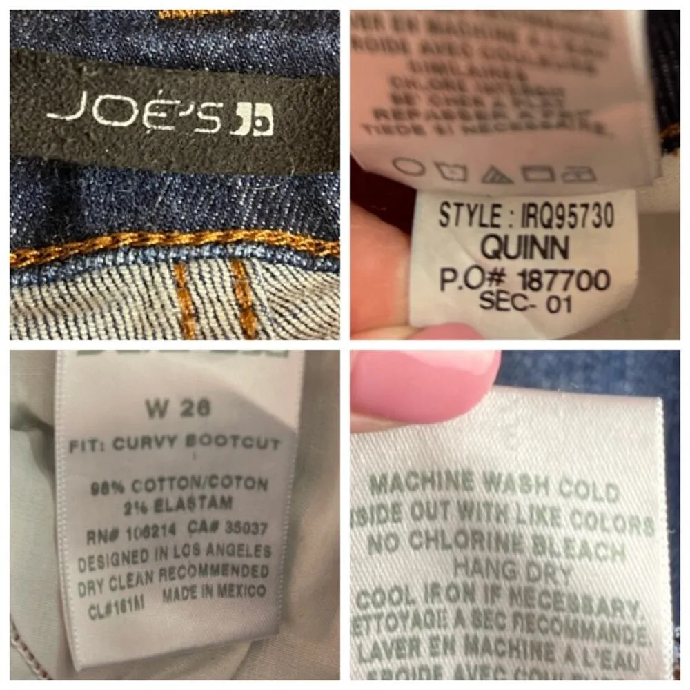 Joe’s Jeans Curvy Bootcut Mid Rise Quinn Medium Blue Wash Women’s Size 26 - Image 10