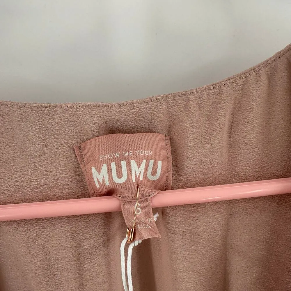 SHOW ME YOUR MUMU Jess Dress Size Small NWT Ruffle Bridesmaid Midi Dusty Blush - Image 4