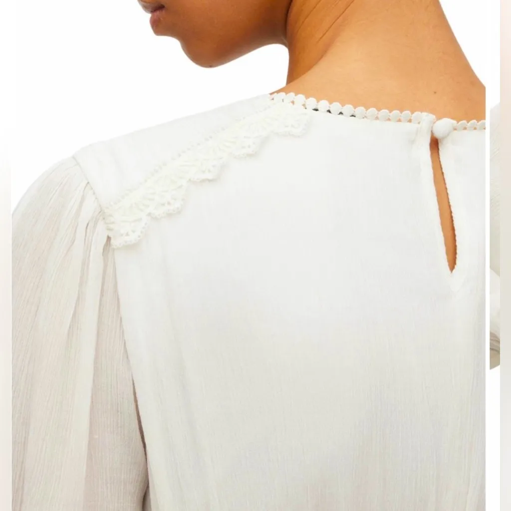 NWOT All Saints Zora Dress size 10 white, ruffles, long sleeve, bohemian, bridal - Image 8