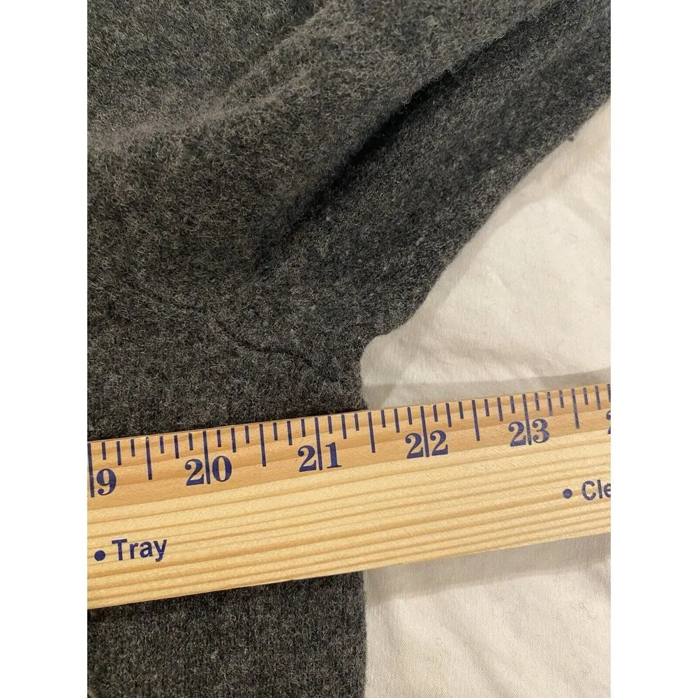 The Coziest Cashmere Blend Hoodie in Charcoal & White Sand Sz Large - Image 11