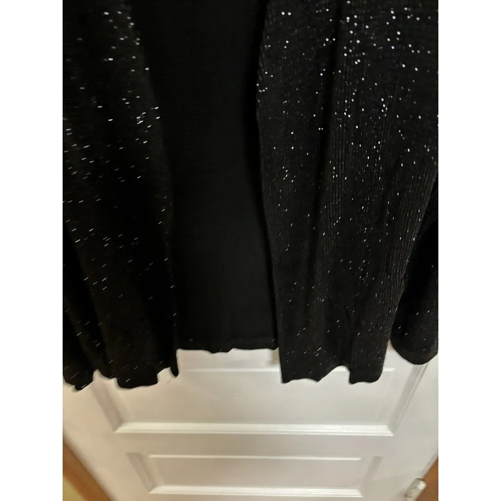 Vintage Ronni Nicole Twin Set Black Size Medium Shimmery Sparkly Shoulder Pads - Image 6
