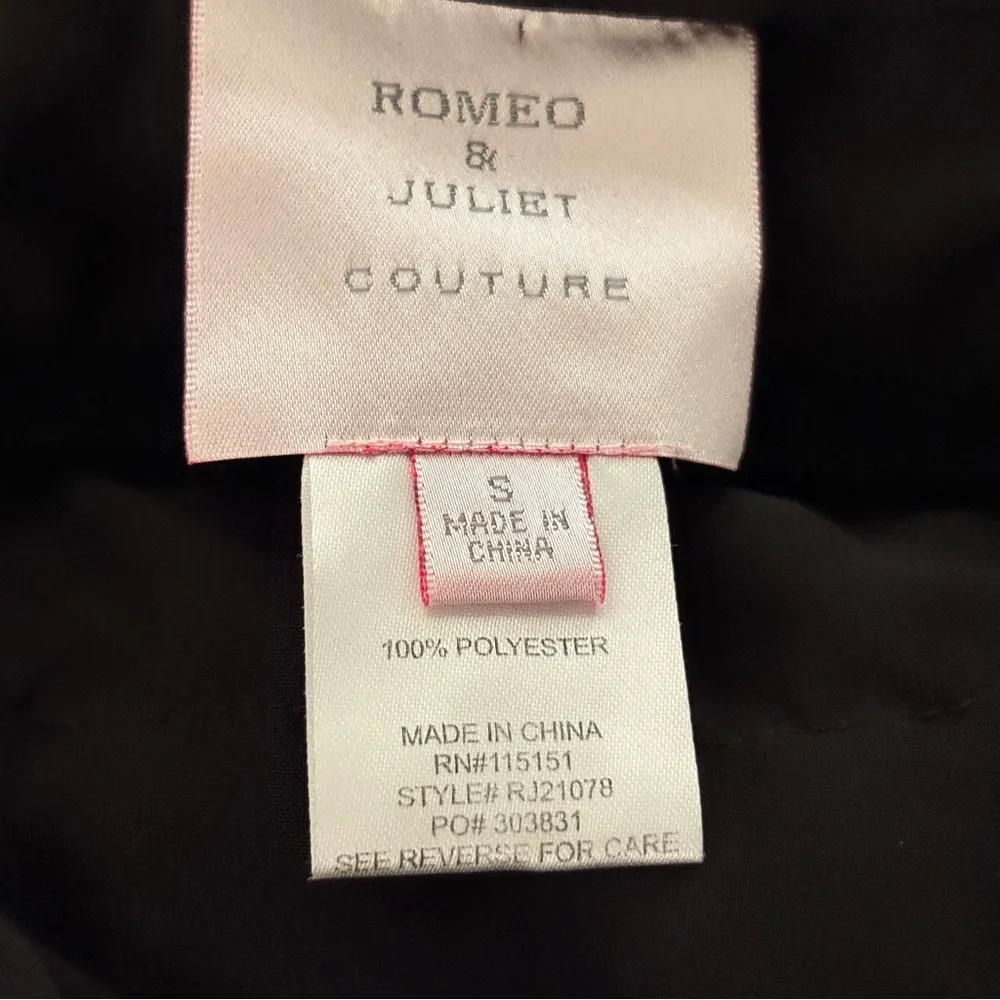 Romeo and Juliet Couture Ruffle Studded Vest In Black, Sz S - Image 16