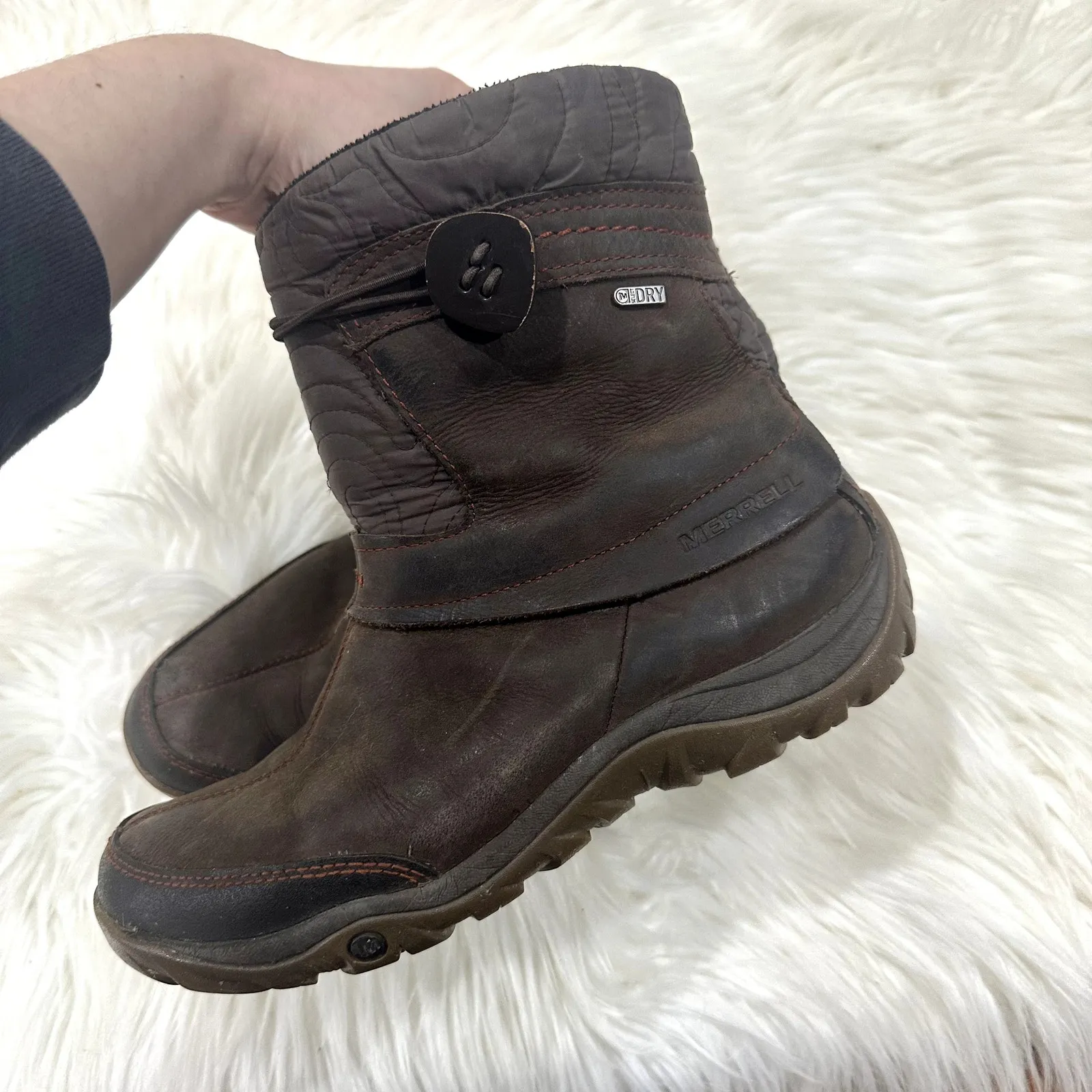 Merrell Dewbrook Zip Insulated Waterproof Snow Boots Sz 8.5 - Image 10