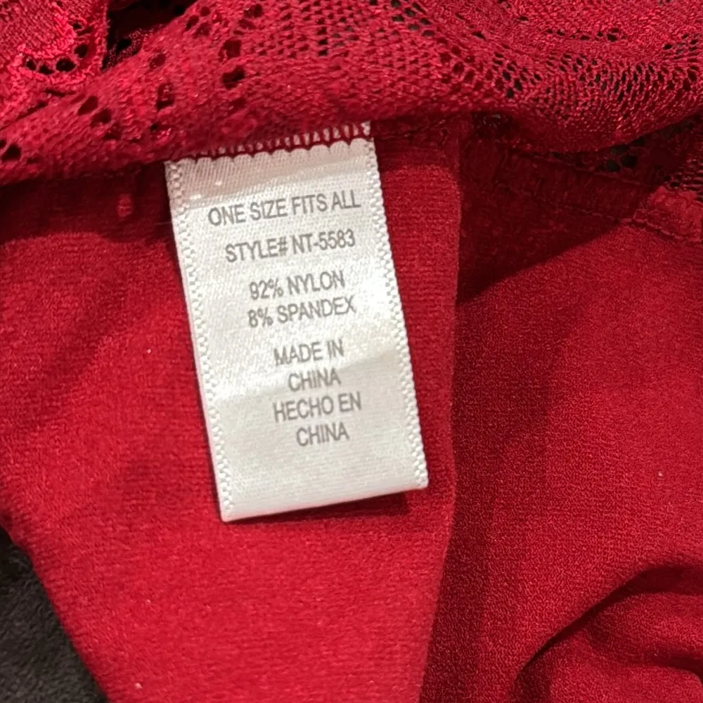 Red Lace Bralette Bandeau - Image 6