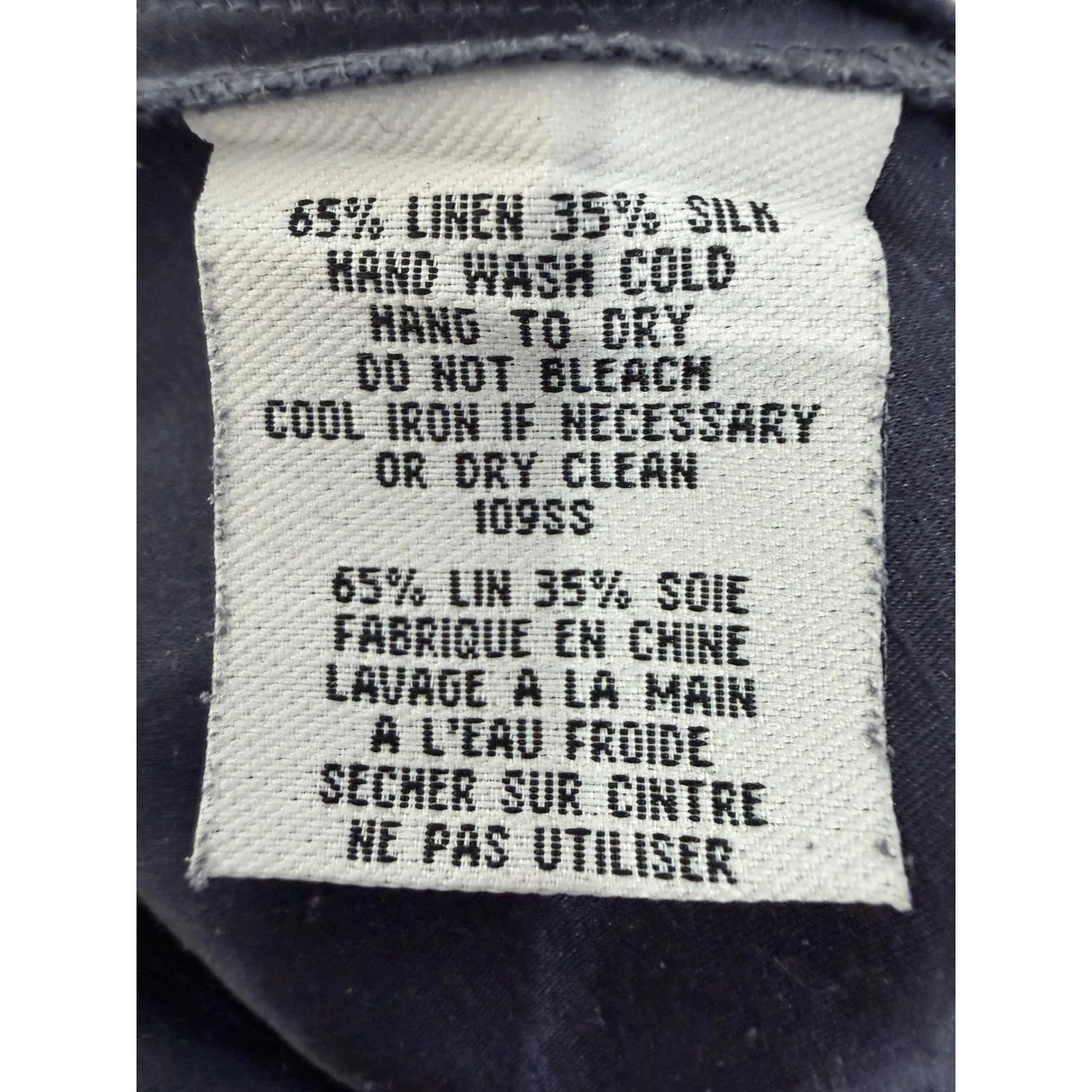 Eileen Fisher Linen Silk Blend Pleated Cropped Pants Size Small Blue Gray Casual - Image 7