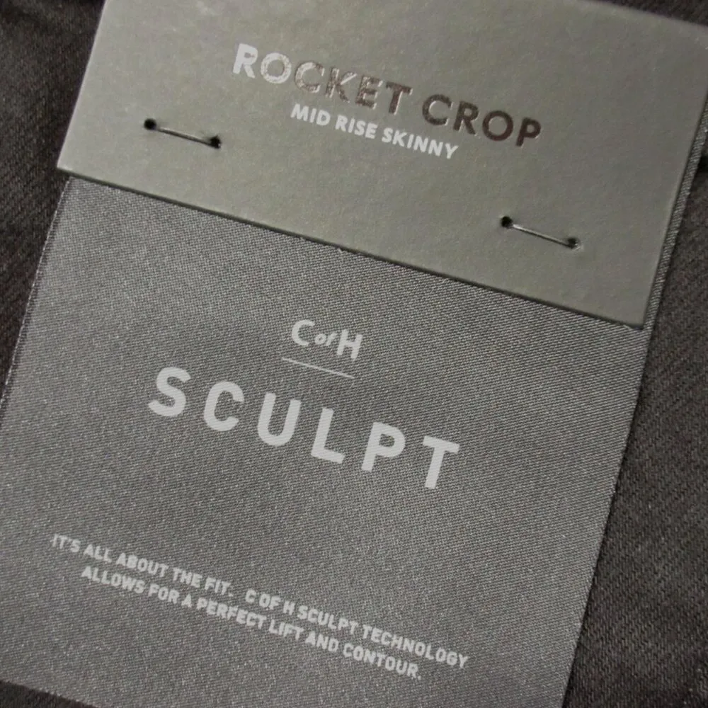 NWT Citizens of Humanity Rocket Crop in Plush Black Skinny Stretch Jeans 25 - Image 5