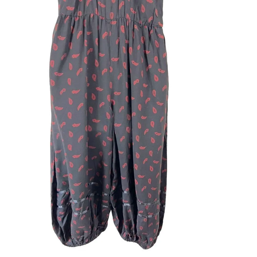 Vintage The Hirsh Girl Cropped Jumpsuit Black Size 6 - Image 11