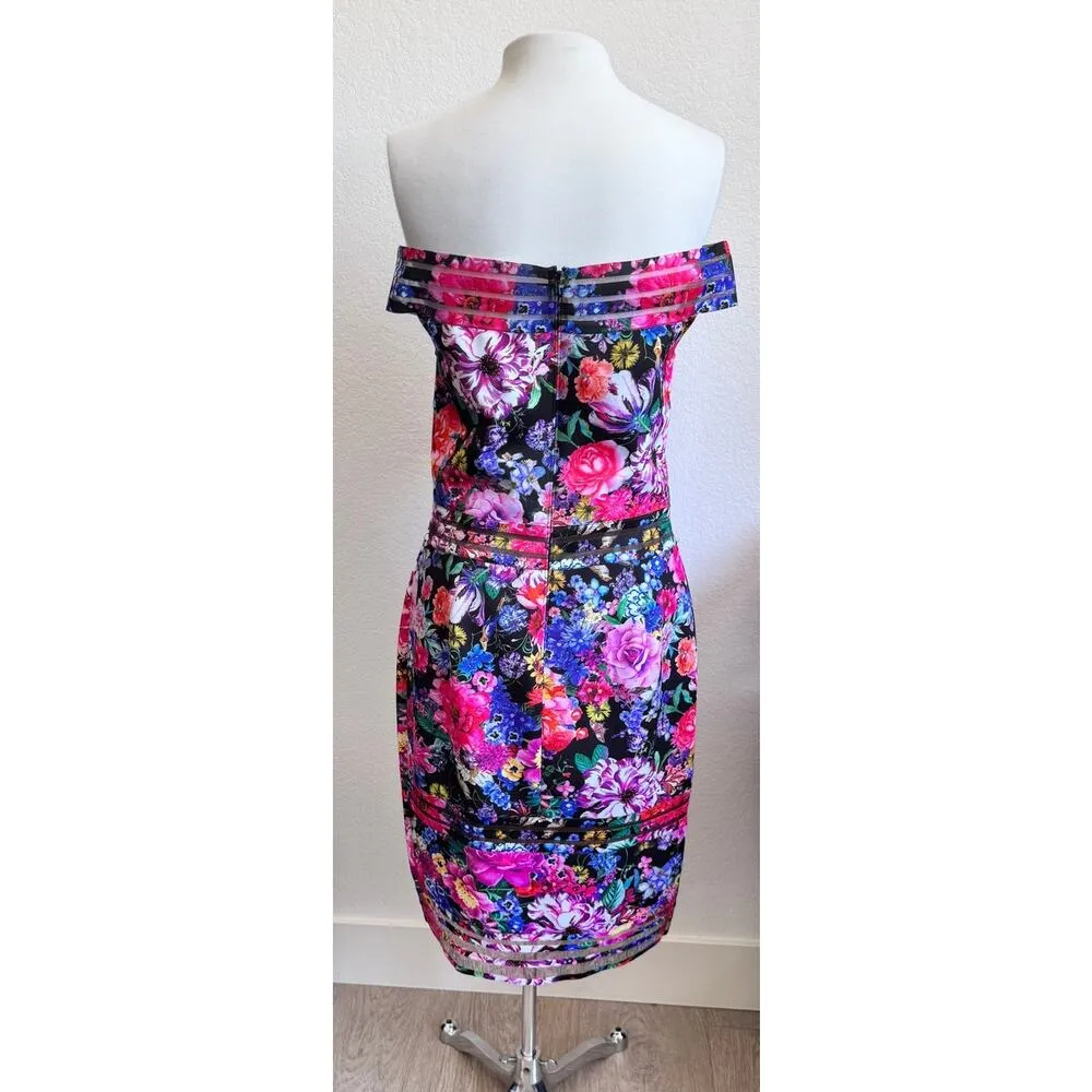 Tadashi Shoji Bondi Floral Print Dress Size Large - Image 4