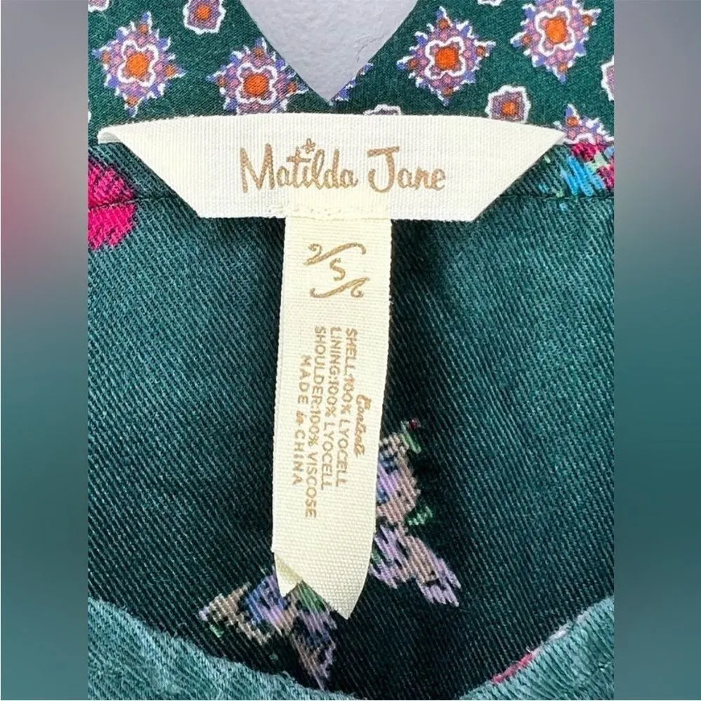 Matilda Jane Jumpsuit Evergreen Dream Ruffle Sleeve Size Small - Image 5