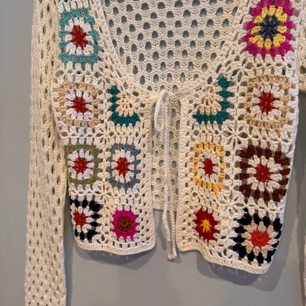 Debut Crochet Granny Y2K Sweater 
Size S - Image 4