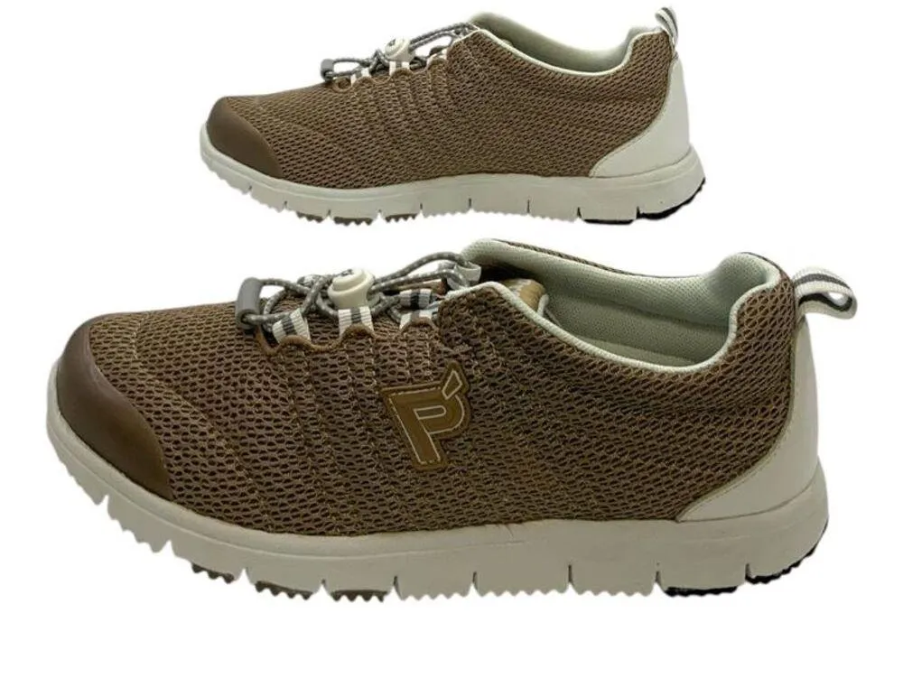 Propet TravelWalker II Walking Shoe Taupe Mesh US Women's 6 M(B) Brown - Image 2