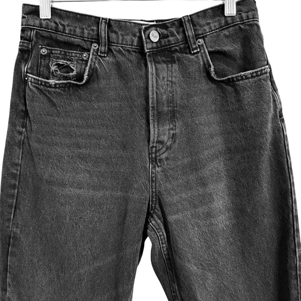 REFORMATION Cynthia High Rise Straight Jeans Lagoon Destroyed Women’s Size 29 - Image 4