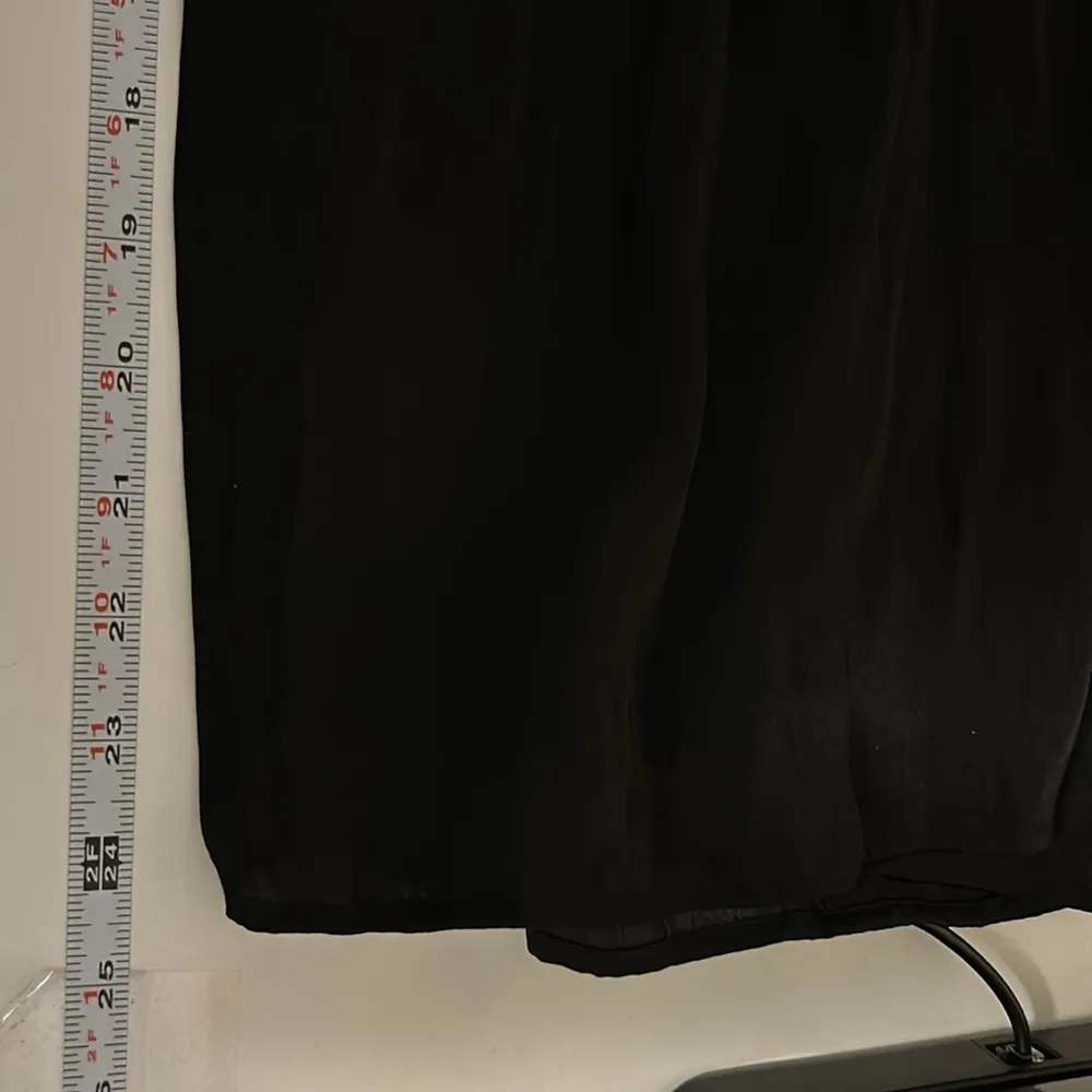 Anthropologie Current Air Women top medium black satin lace coquette witchy Elphaba Victorian - Image 7