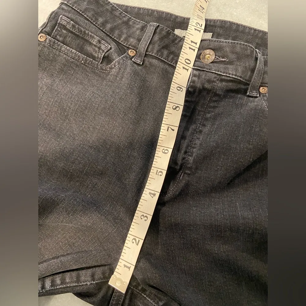 L.L. Bean Size 10 Cropped 21” Inseam Black Straight Leg Denim Original Fit Jeans - Image 7