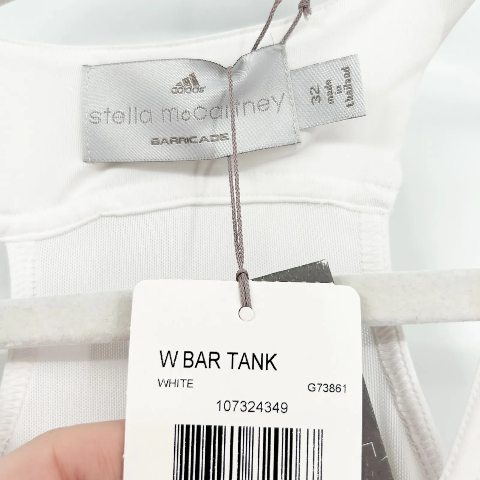 NWT Adidas x Stella McCartney Womens Barricade Tennis Workout Tank Top Size XS White - Image 5