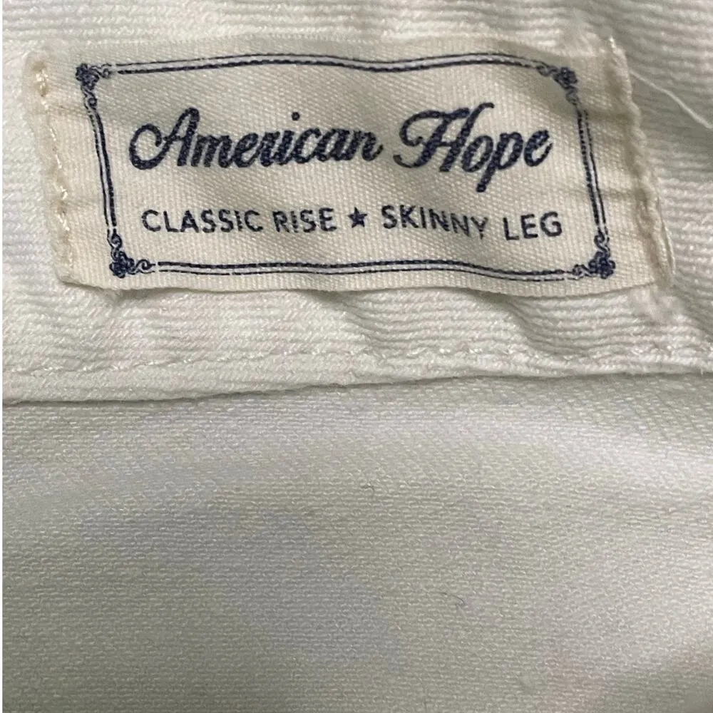 Tommy Hilfiger American Hope Classic Rise White Skinny Jeans 10 - Image 3