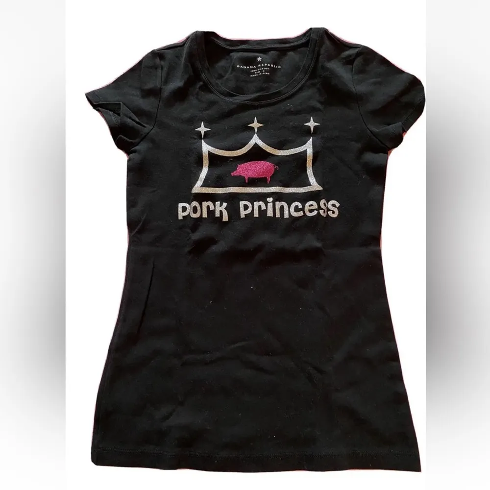 Banana Republic Womens’s Tee Tshirt Size Small Black Glittery Basic - Image 2