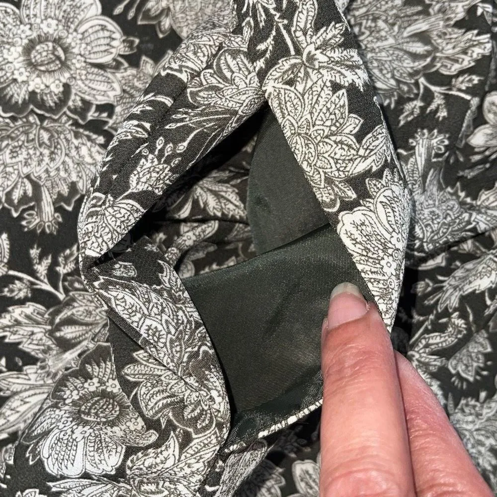 Rena Rowan for Saville Vintage Women’s Wide Leg Green Floral pants Size 14 Petit - Image 5