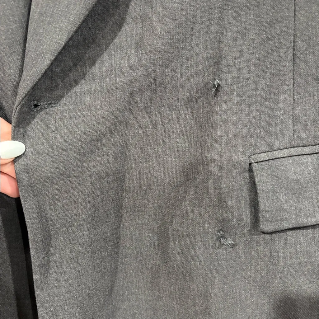 Bardot  Gray Joelle Long Sleeve Tuxedo Minidress- Size Medium - Image 5