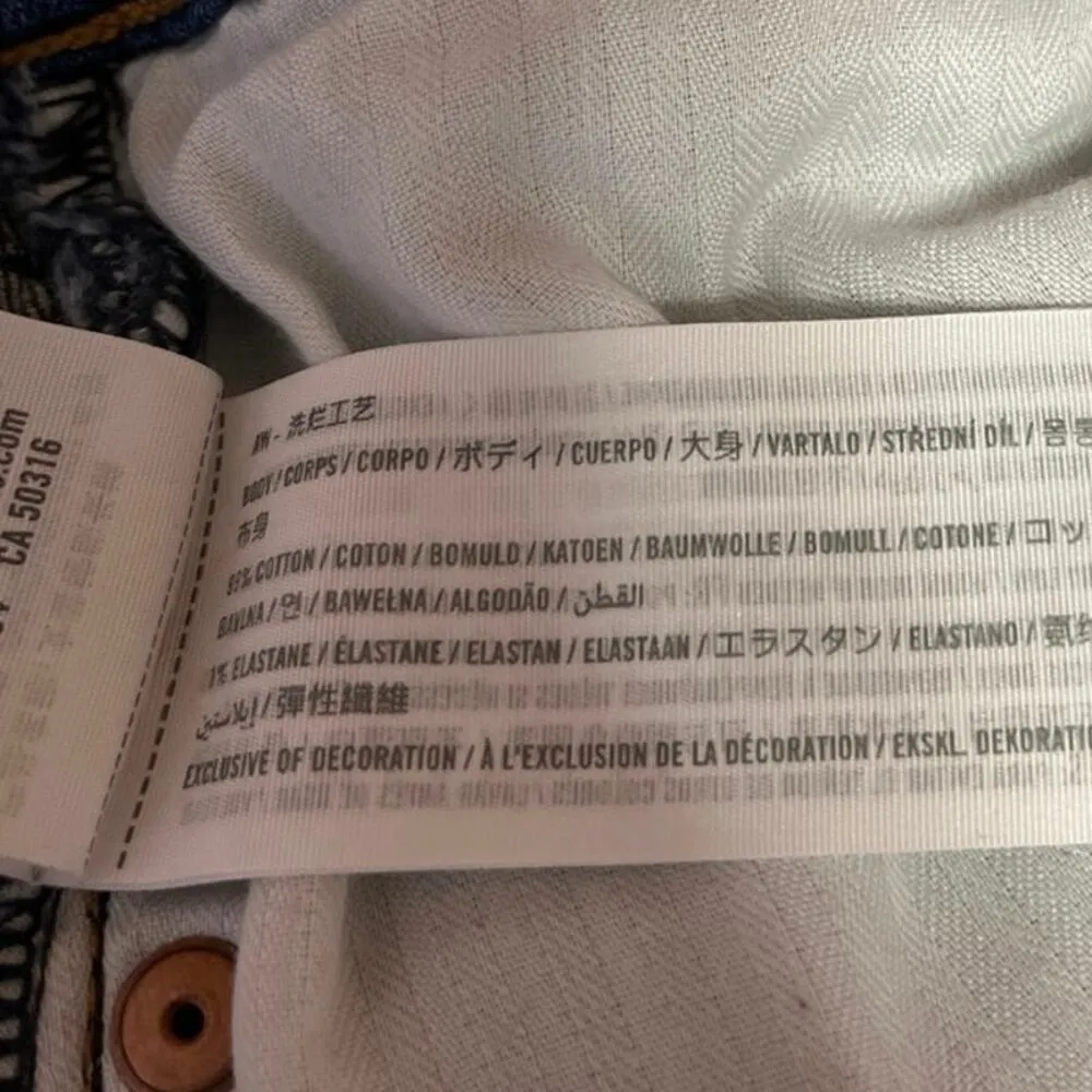 Abercrombie & Fitch Curve Love High Rise Straight Leg Denim Mom Jeans Pants 25 - Image 5