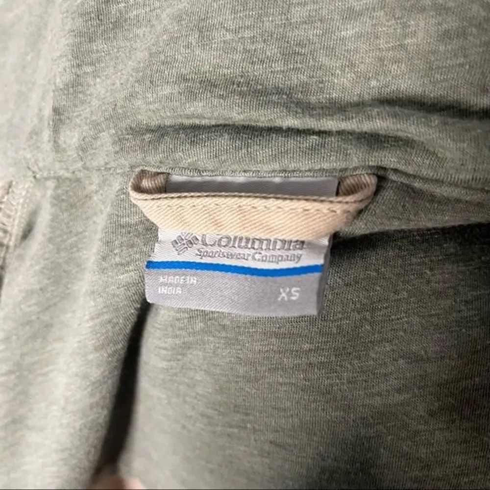 Womens Khaki Long Sleeve Hooded Zip Up Utility Cargo Jacket size XS - Image 2