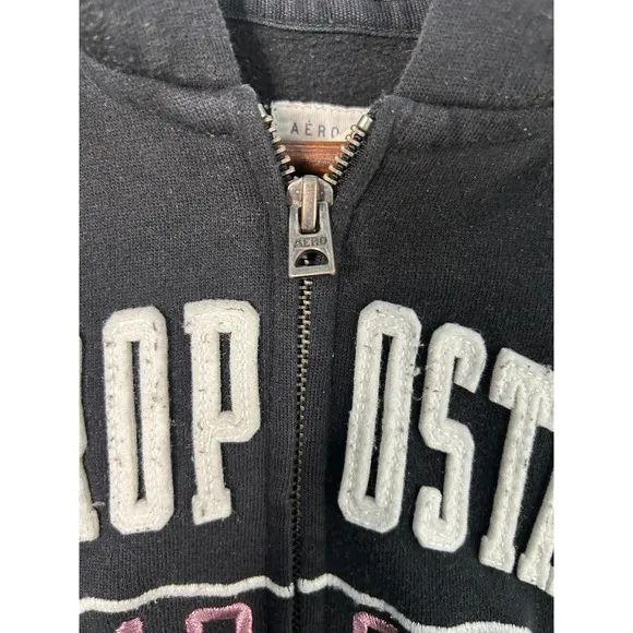 VTG Aeropostale 1987 Women Medium‎ Y2K Black Jacket Retro Casual 00s Nostalgia - Image 5