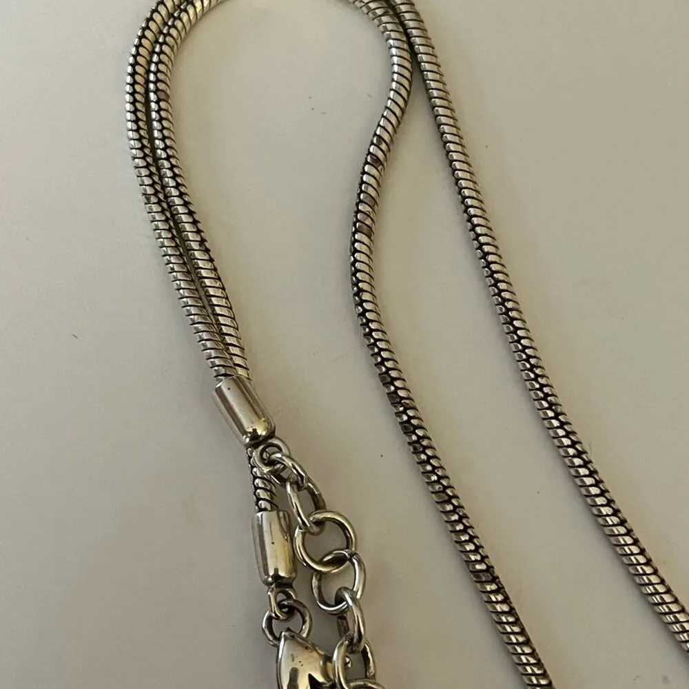 Brighton Sacred Circle Disc Silver Gold Tone Necklace - Image 4