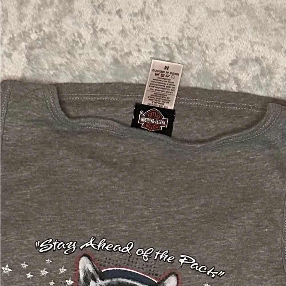 Harley Davidson American Legend Line Wolf Spokane WA Gray Womens Large Tank Size M - Image 5