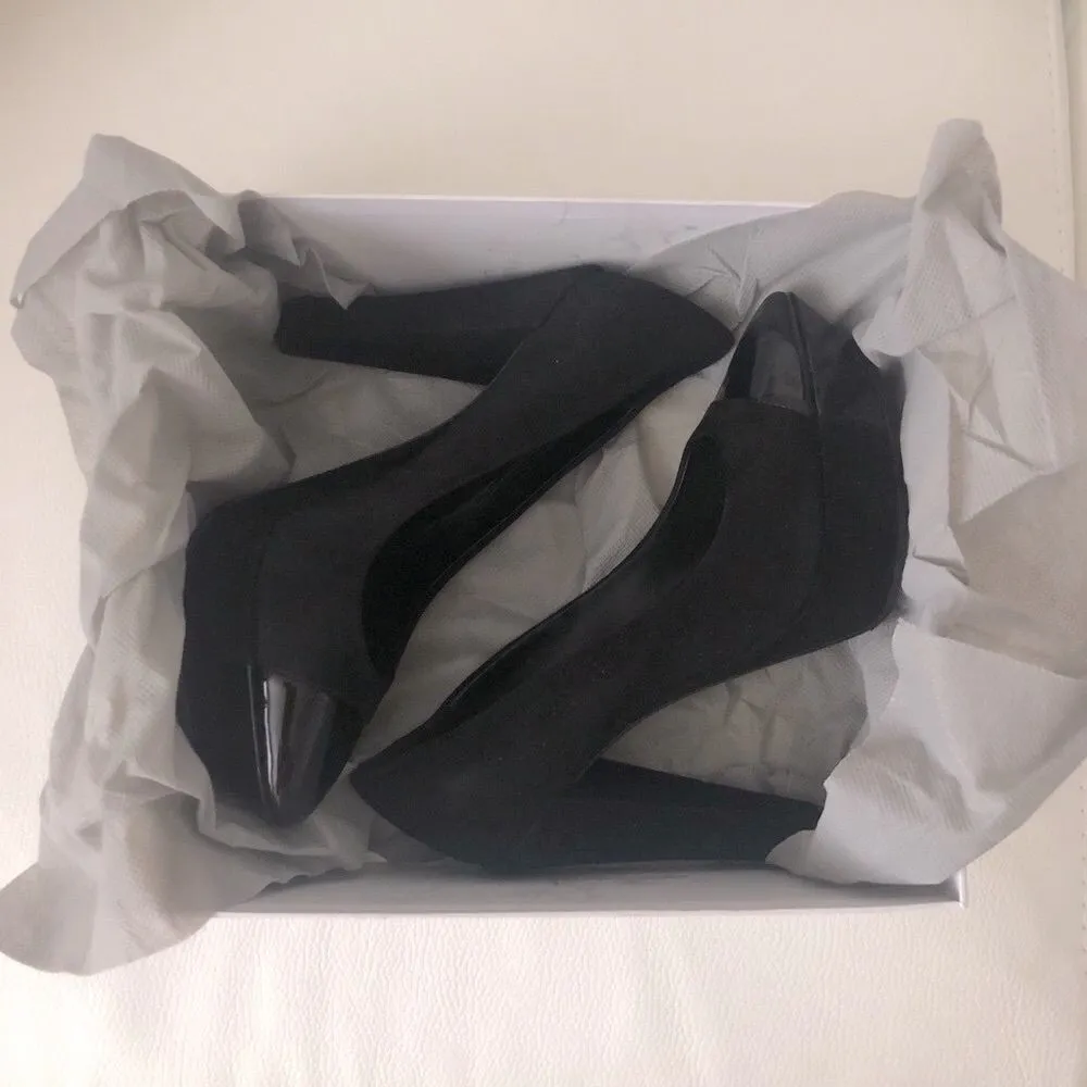 Theory Suede Platform Pumps by  - Image 15