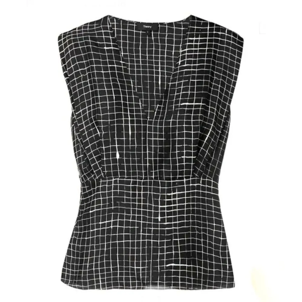 New. Theory black silk top. - Image 10