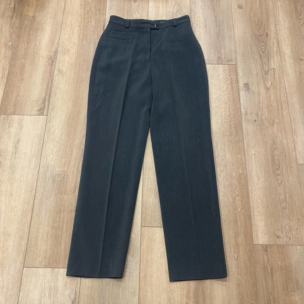 VINTAGE! 🌟VERSACE🌟 COUTURE WOOL DRESS TROUSER PANT GREY SZ 44 IT OR 8 US - Image 2