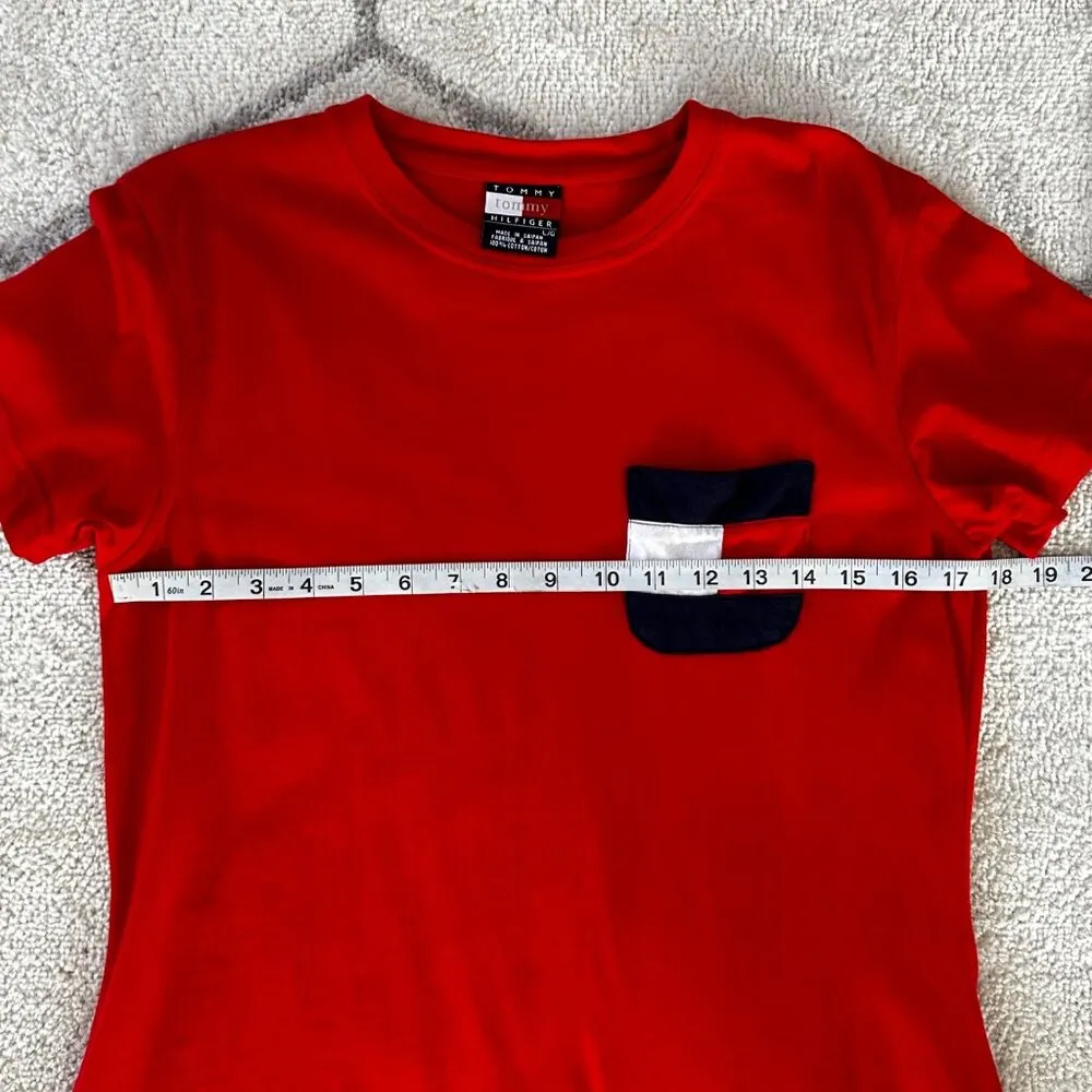 Vintage 90s Tommy Hilfiger Short Sleeve Tee Shirt Dress Sz Lrg - Image 6