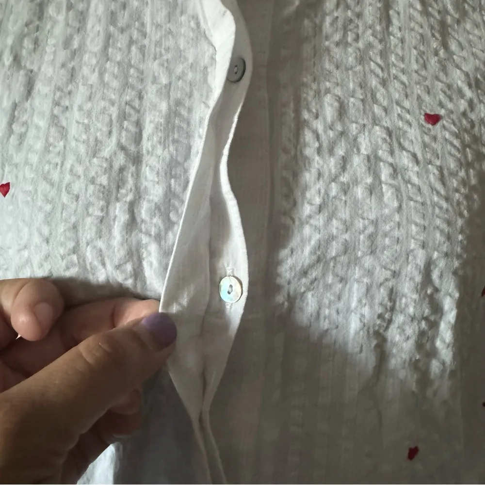 Rails Taylor Embroidered Mini Hearts Seersucker Shirt - Image 11