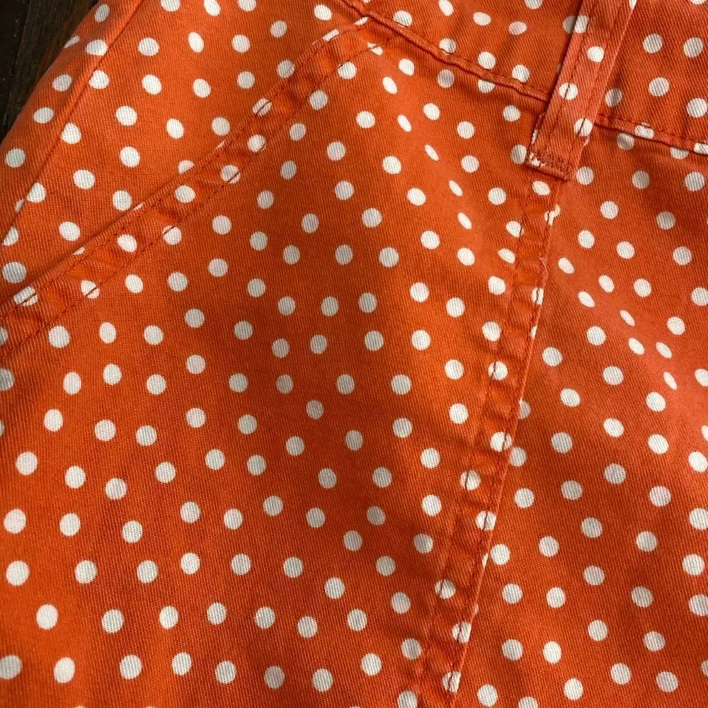 Splendid orange polka dot shorts size 4 100% cotton - Image 6