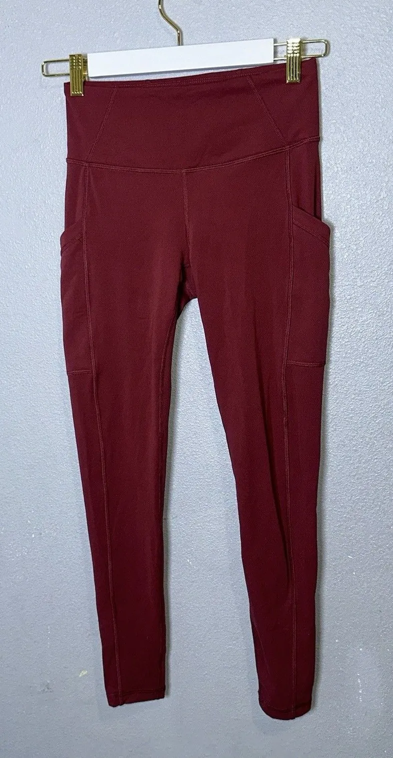 prAna Layna Legging Size Small Maroon Yoga Pants - Image 2