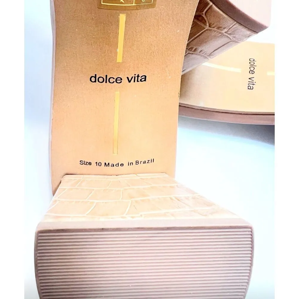 Dolce Vita prianna heeled tan romantic chic minimal womens shoes sz 10 Brown - Image 8