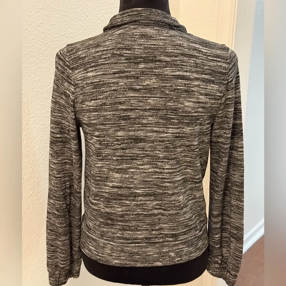 Juicy Couture Black & Grey Marbled Mock Turtleneck Jacket - Image 3