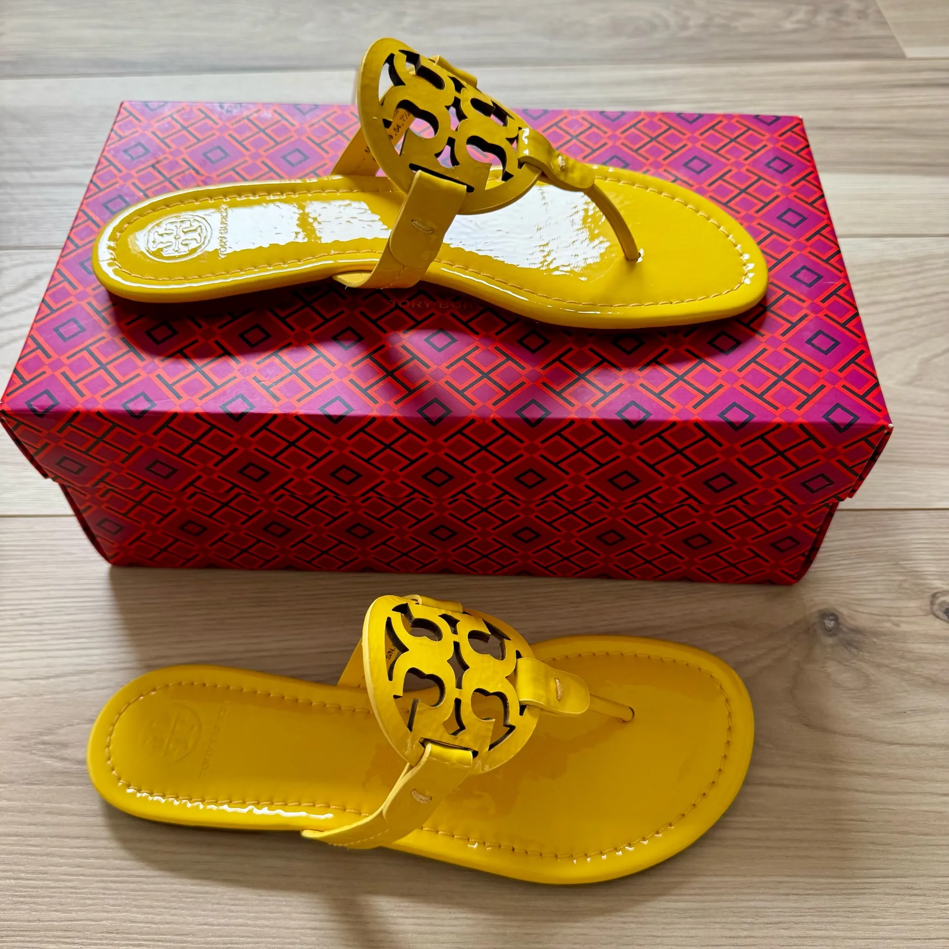 Tory Burch Miller Sandals Yellow - Image 9