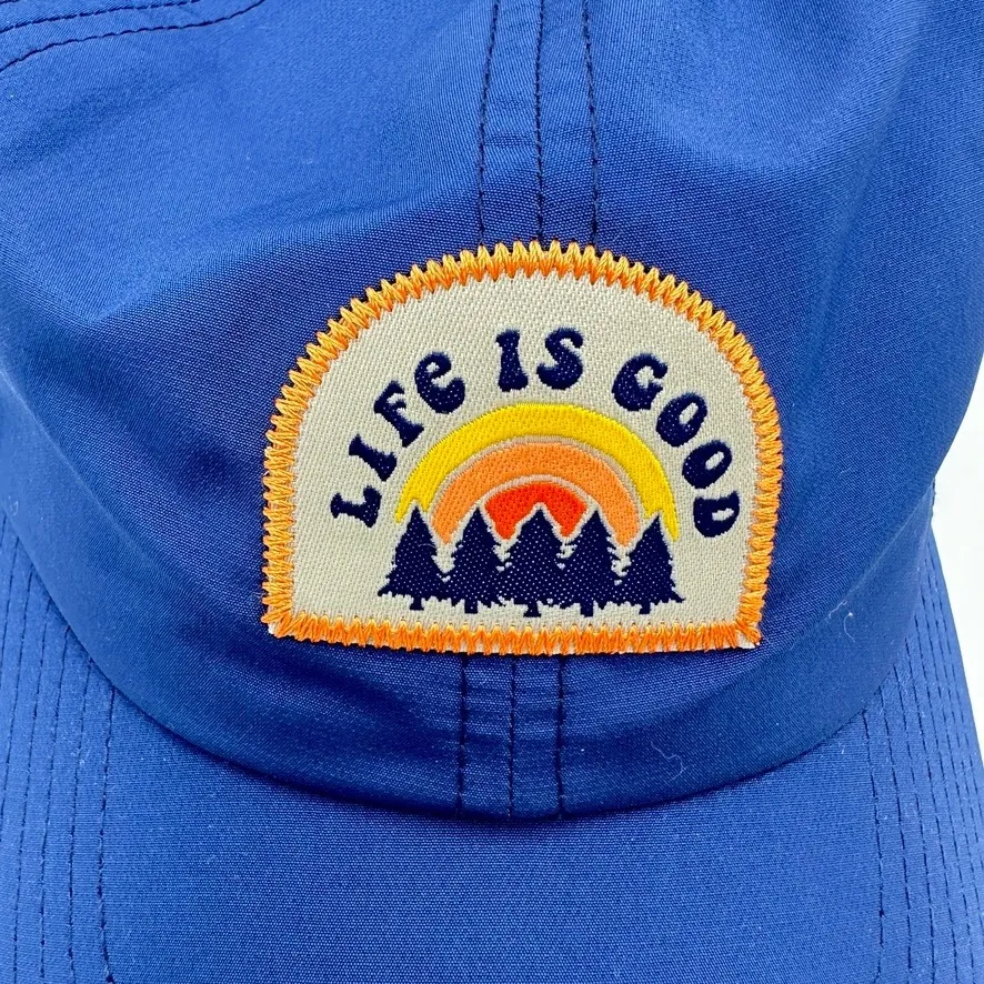 Life is Good Women's Blue Moisture Wicking Sun Hat UPF 50+ One Size Pony Tail - Image 2