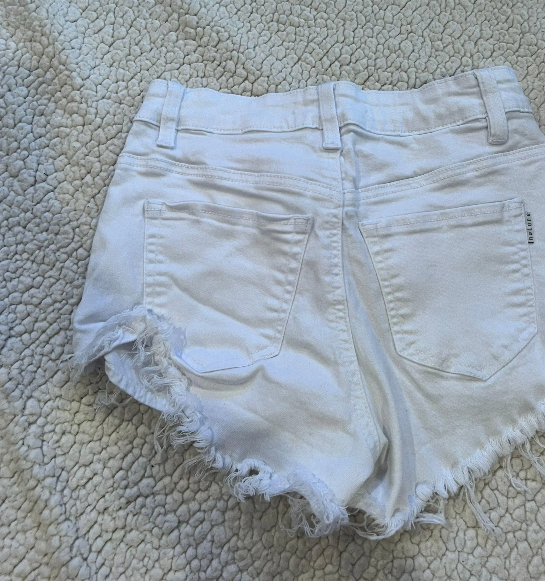 White Denim Shorts - Image 2