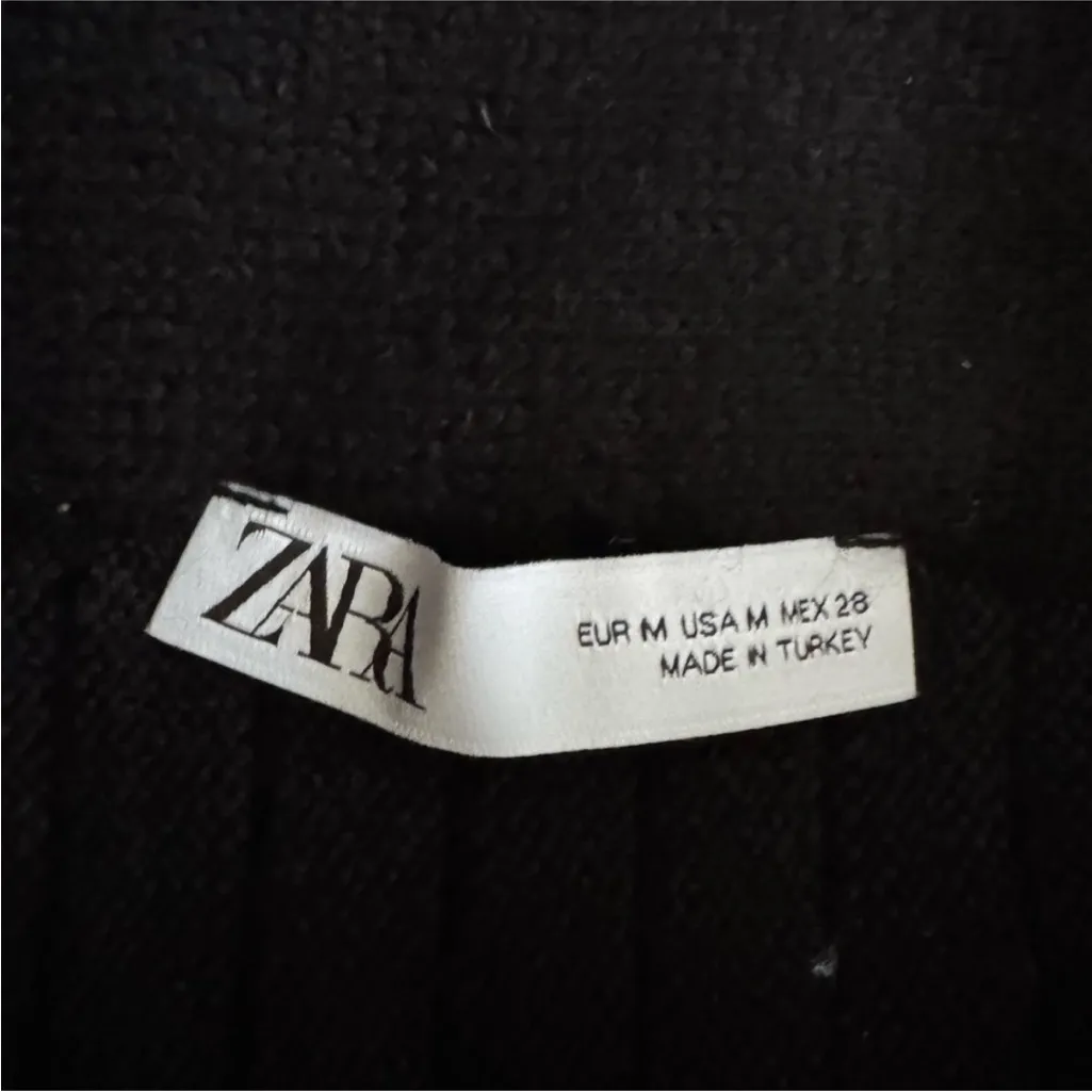 Zara Black Pleated Sweater Skirt🔷 - Image 3