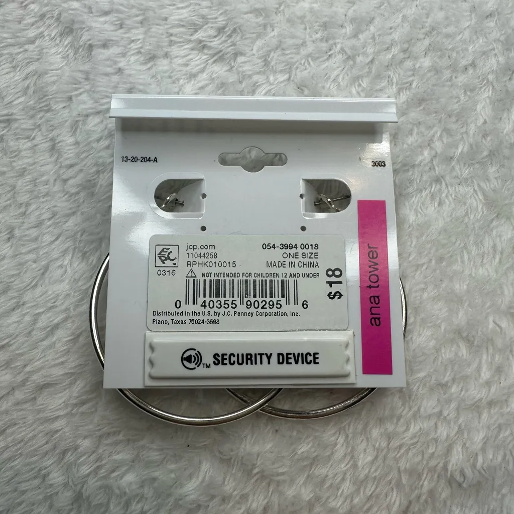 a.n.a  Silver Hoop Earrings - Image 2