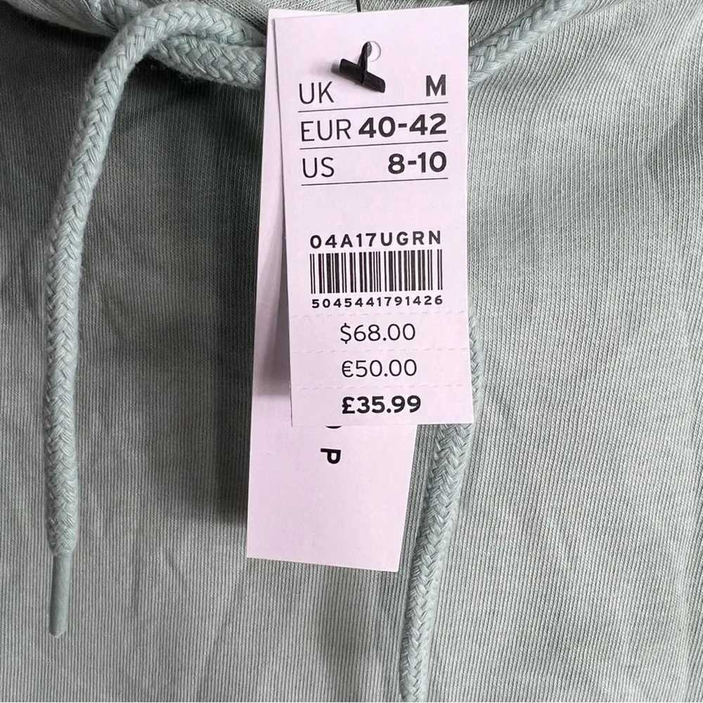 TOPSHOP Tie Dye Split Hem Hoodie in Green NWT in Medium - Image 4