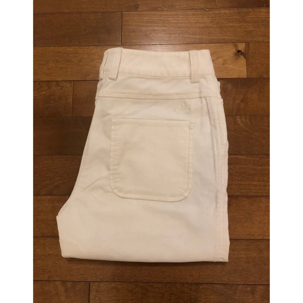 Adidas stretch ivory corduroy cream pants size 2 - Image 11
