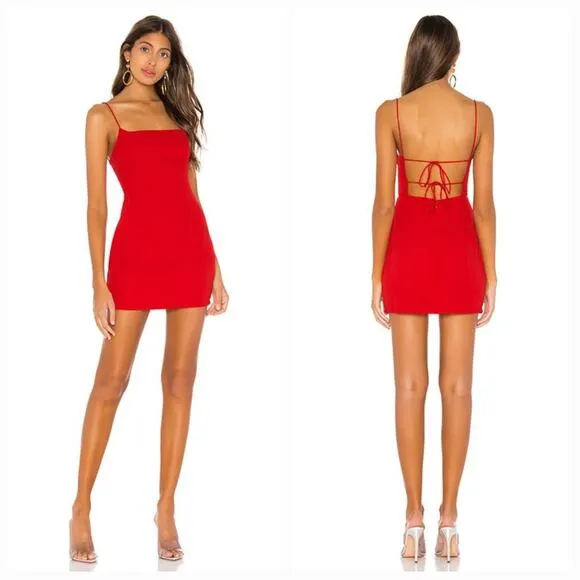 superdown  Dixie Backless Dress in Red XS - Image 3