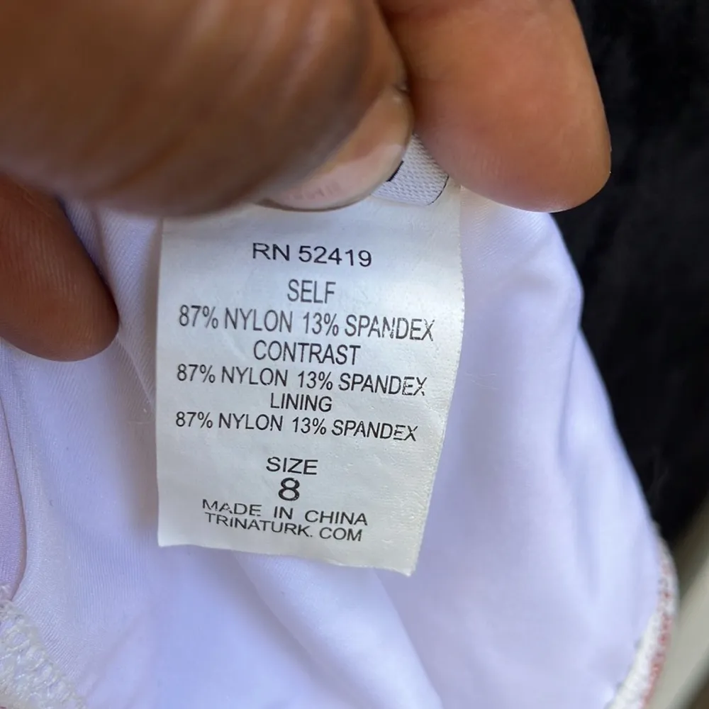 Trina Turk printed halter style bikini top size 8 - Image 10