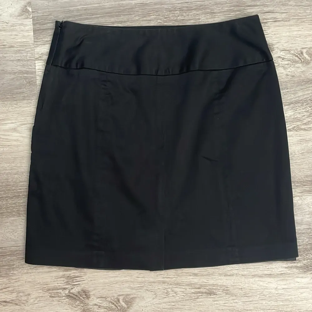 Black Zip Side Mini Skirt with Side Pockets Size 6 - Image 6