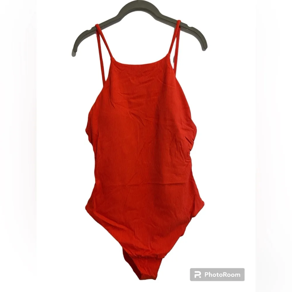 Andie Swim The Asbury Ribbed One Piece Swimsuit Size XL in Color Siren - Image 2